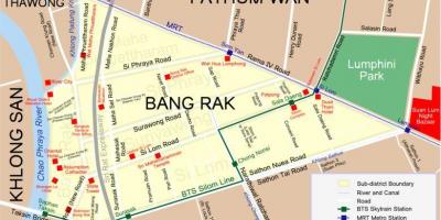 Карта на Банкок червените фенери