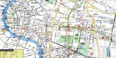 Туристическа карта на Банкок и на английски