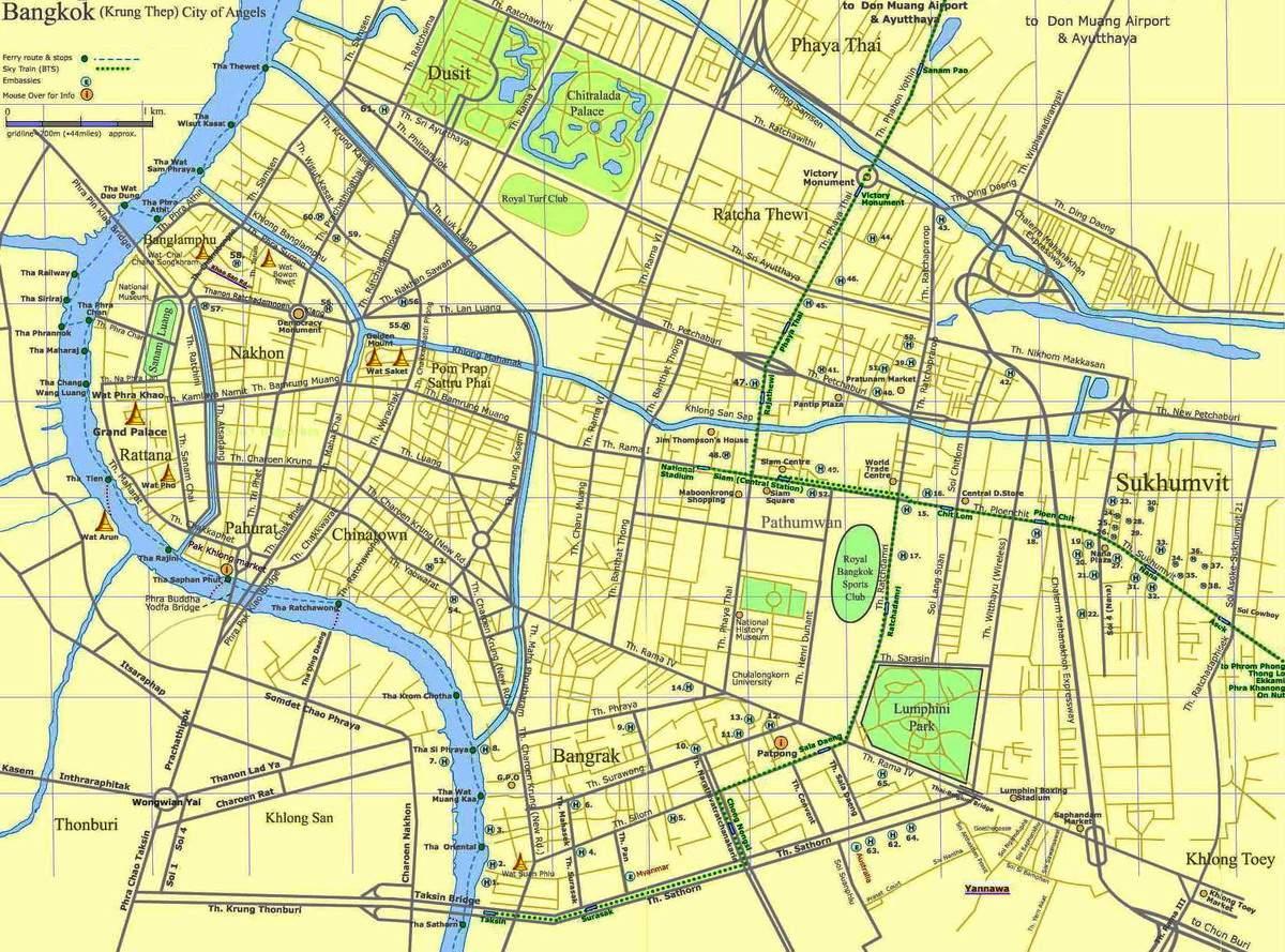 карта на Банкок път