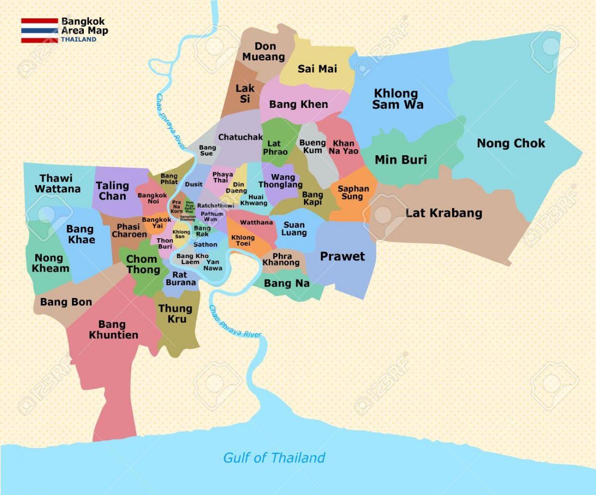 карта на Банкок район
