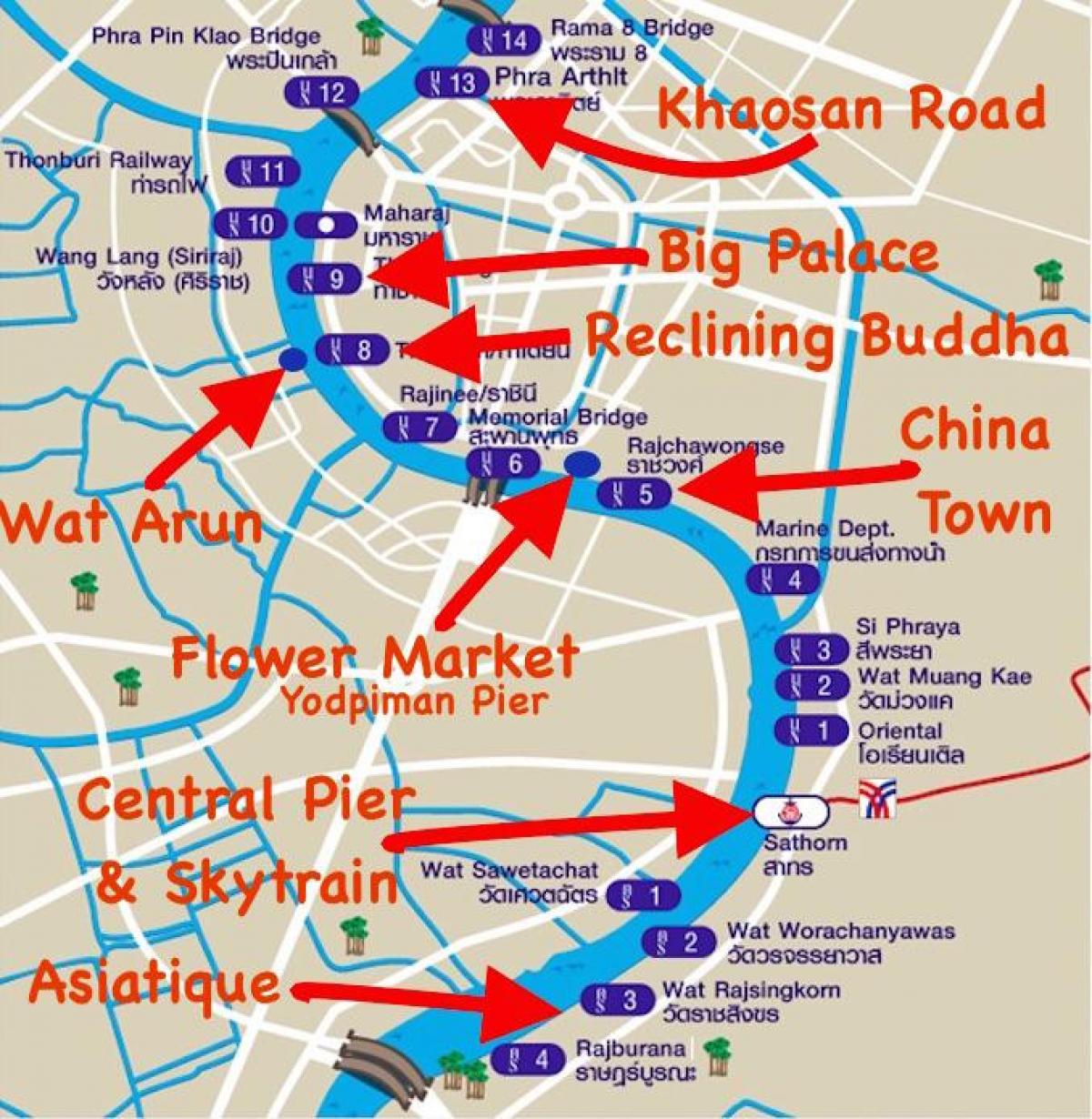 карта на Банкок Пиърс