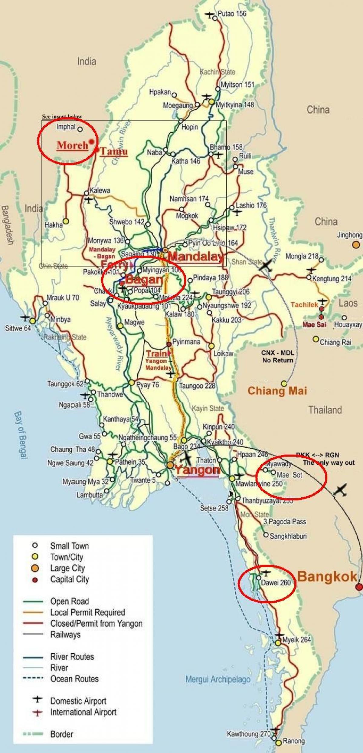 карта на пистата Банкок 