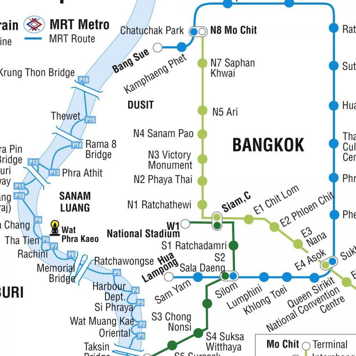 карта на метрото в Банкок и Банкок