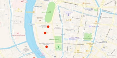 Карта на храмове в Банкок