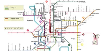 Метрото в Банкок карта