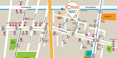 Карта на сукхумвит на Банкок