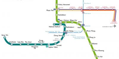Карта на метрото, маршрути карта в Банкок