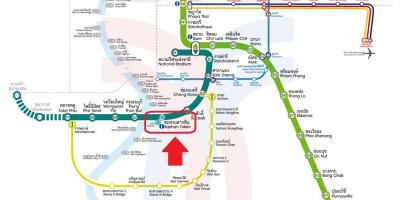 Карта влак BTS сапхан таксин 